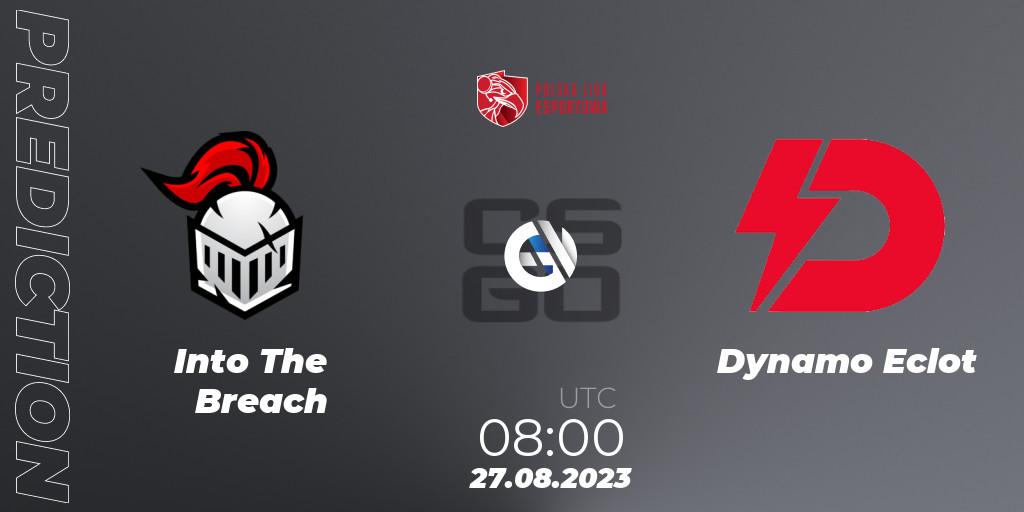 Into The Breach vs Dynamo Eclot: Betting TIp, Match Prediction. 27.08.2023 at 09:00. Counter-Strike (CS2), Polska Liga Esportowa Superpuchar 2023