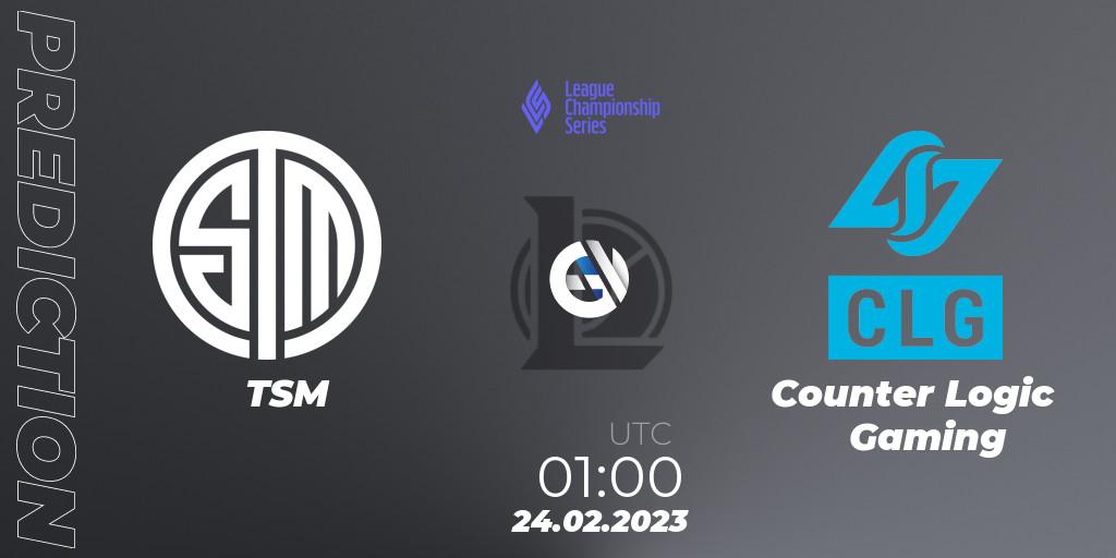TSM vs Counter Logic Gaming: Betting TIp, Match Prediction. 10.02.23. LoL, LCS Spring 2023 - Group Stage