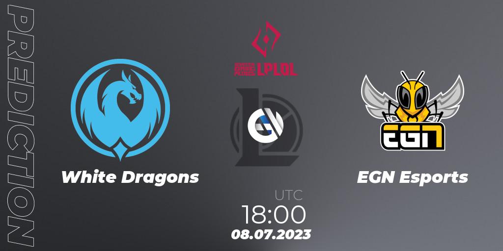 White Dragons vs EGN Esports: Betting TIp, Match Prediction. 16.06.2023 at 18:00. LoL, LPLOL Split 2 2023 - Group Stage