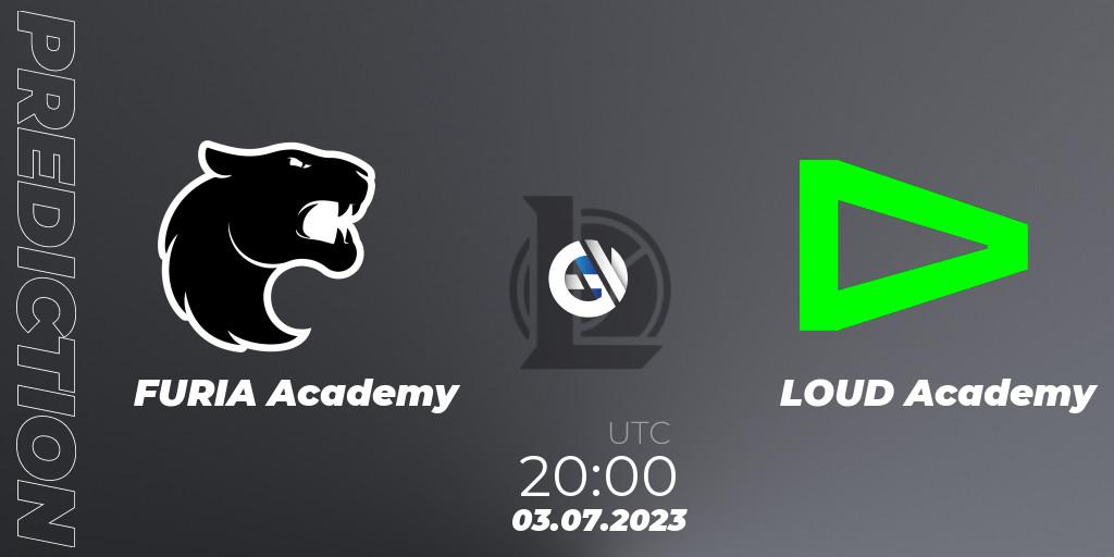 FURIA Academy vs LOUD Academy: Betting TIp, Match Prediction. 04.07.2023 at 01:00. LoL, CBLOL Academy Split 2 2023 - Group Stage