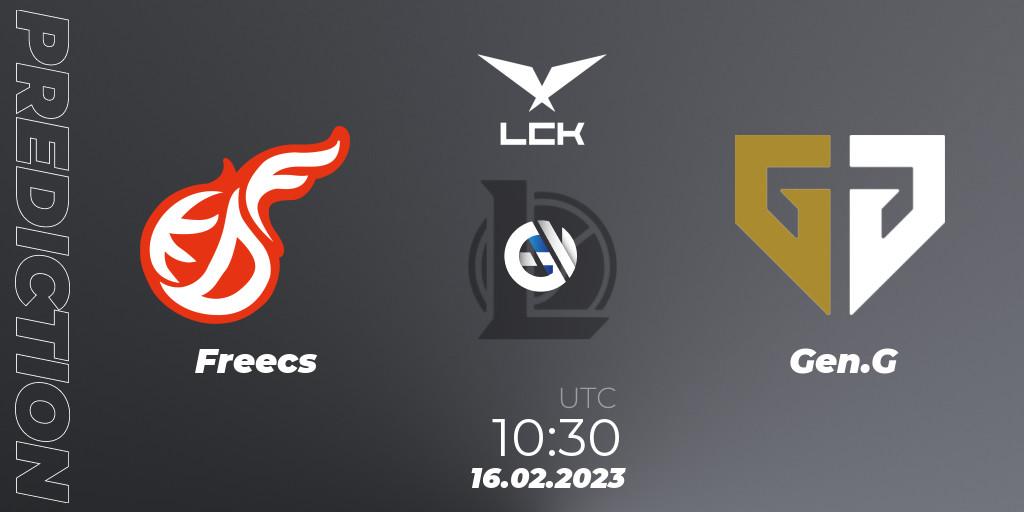 Freecs vs Gen.G: Betting TIp, Match Prediction. 16.02.23. LoL, LCK Spring 2023 - Group Stage