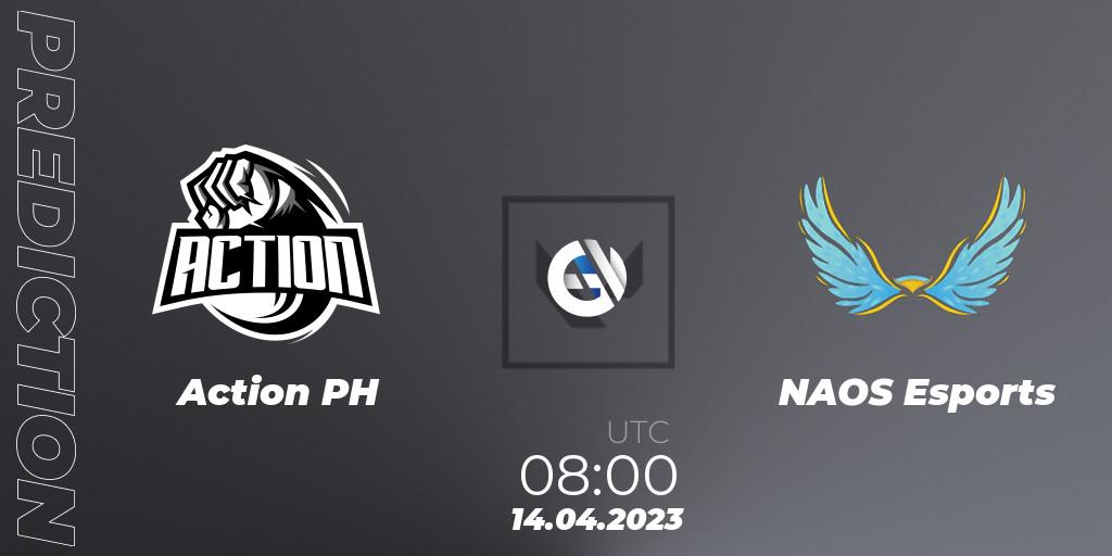 Action PH vs NAOS Esports: Betting TIp, Match Prediction. 14.04.23. VALORANT, VALORANT Challengers 2023: Philippines Split 2 - Group stage