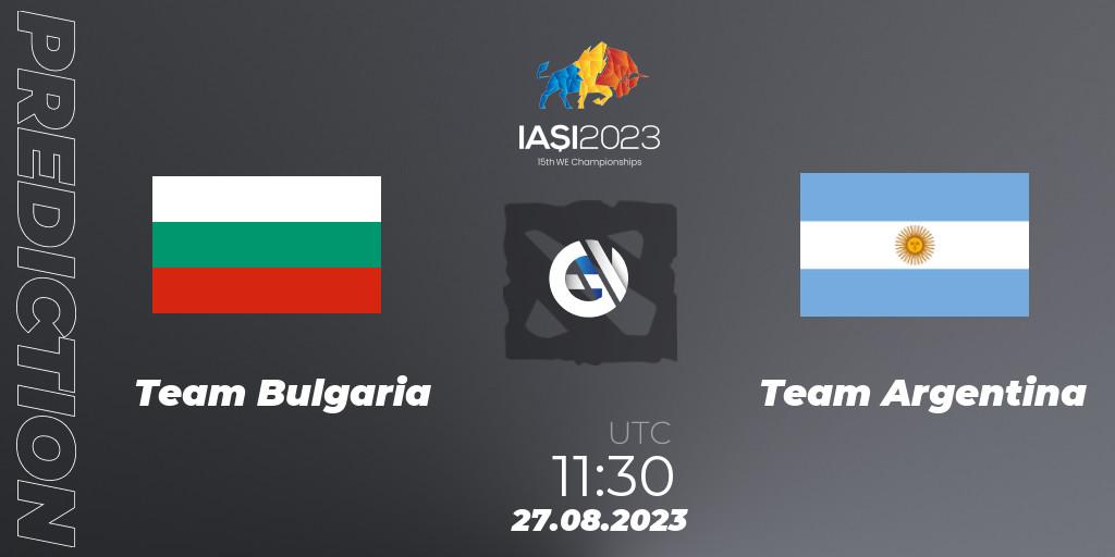 Team Bulgaria vs Team Argentina: Betting TIp, Match Prediction. 27.08.23. Dota 2, IESF World Championship 2023