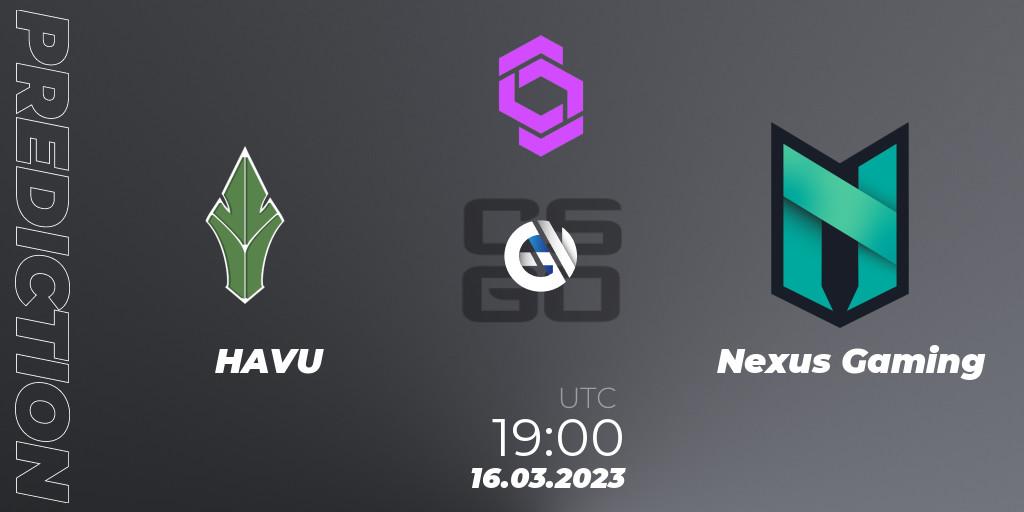 HAVU vs Nexus Gaming: Betting TIp, Match Prediction. 16.03.23. CS2 (CS:GO), CCT West Europe Series #2