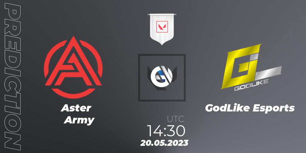  Aster Army vs GodLike Esports: Betting TIp, Match Prediction. 20.05.2023 at 14:30. VALORANT, VCL South Asia: Split 2 2023 Group B