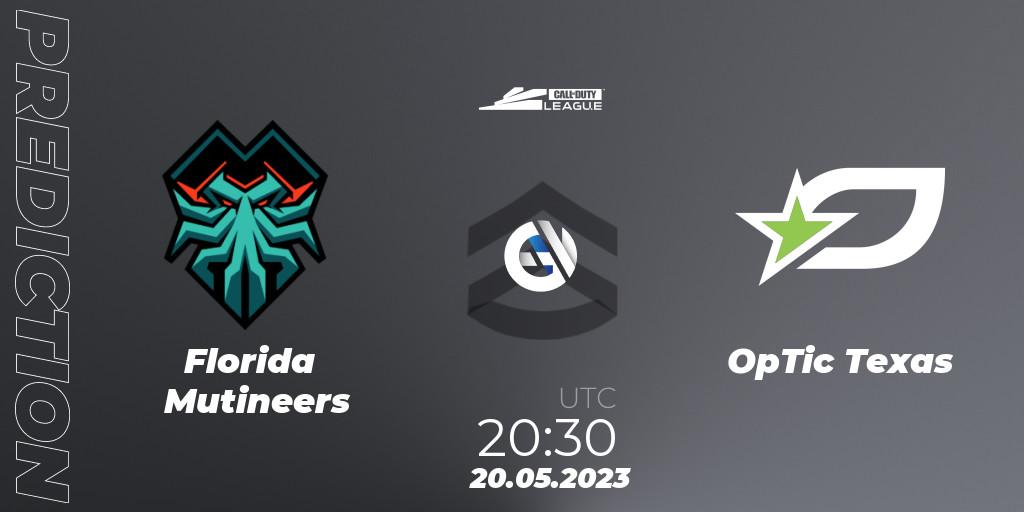 Florida Mutineers vs OpTic Texas: Betting TIp, Match Prediction. 20.05.2023 at 20:30. Call of Duty, Call of Duty League 2023: Stage 5 Major Qualifiers