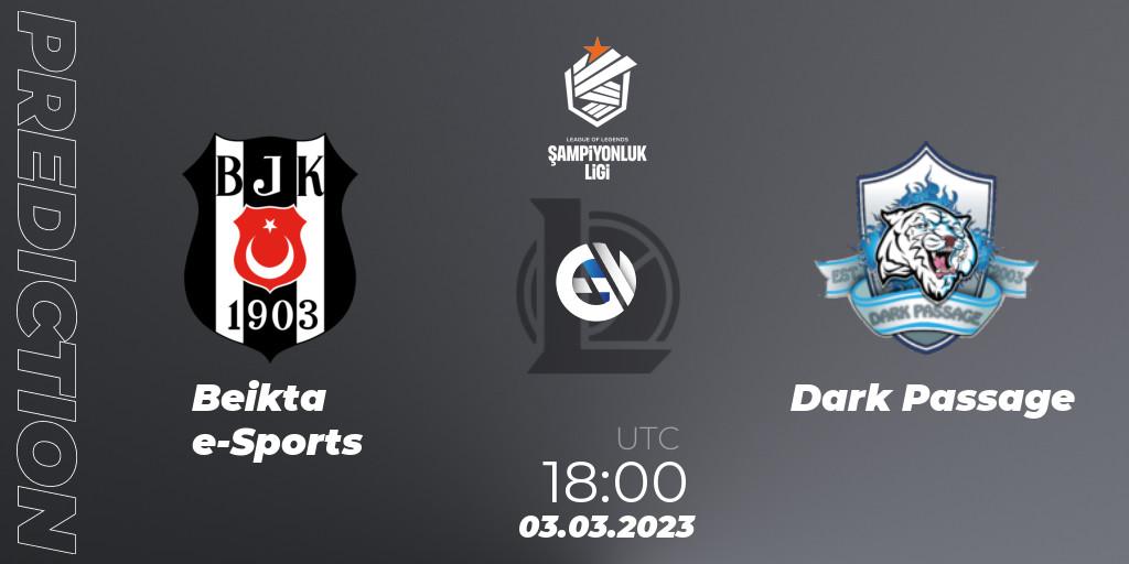 Beşiktaş e-Sports vs Dark Passage: Betting TIp, Match Prediction. 03.03.2023 at 18:00. LoL, TCL Winter 2023 - Group Stage