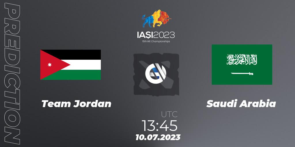 Team Jordan vs Saudi Arabia: Betting TIp, Match Prediction. 10.07.2023 at 14:45. Dota 2, Gamers8 IESF Asian Championship 2023