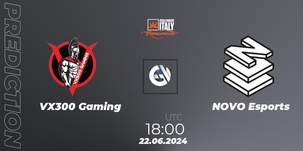 VX300 Gaming vs NOVO Esports: Betting TIp, Match Prediction. 22.06.2024 at 18:00. VALORANT, VALORANT Challengers 2024 Italy: Rinascimento Split 2