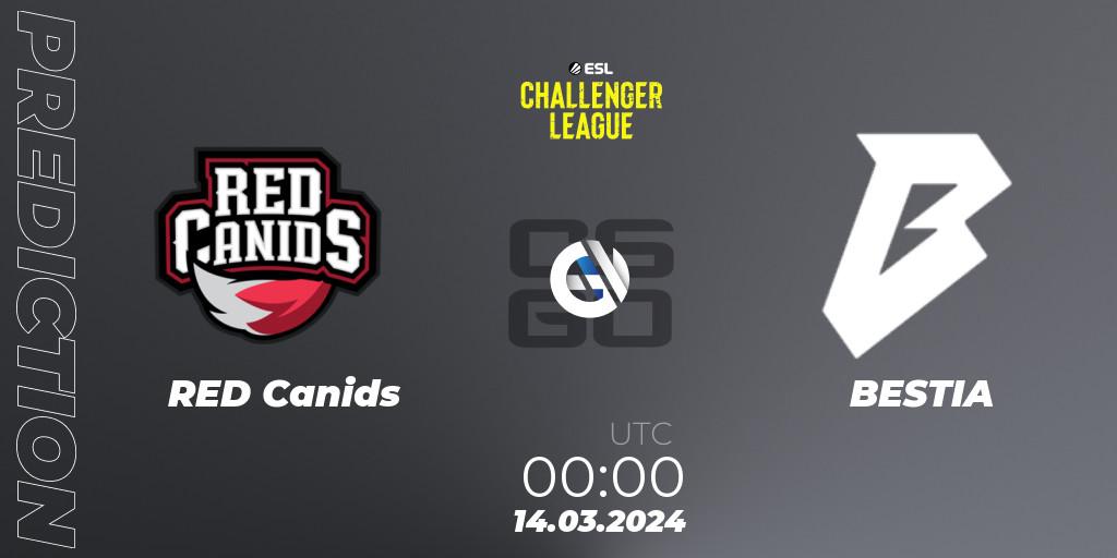 RED Canids vs BESTIA: Betting TIp, Match Prediction. 25.04.24. CS2 (CS:GO), ESL Challenger League Season 47: South America