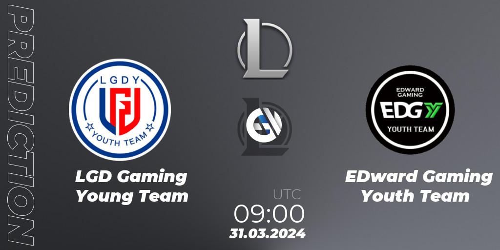 LGD Gaming Young Team vs EDward Gaming Youth Team: Betting TIp, Match Prediction. 31.03.24. LoL, LDL 2024 - Stage 1