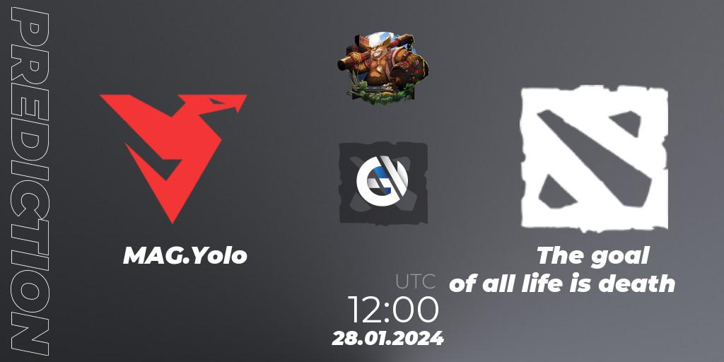 MAG.Yolo vs The goal of all life is death: Betting TIp, Match Prediction. 28.01.24. Dota 2, ESL One Birmingham 2024: China Closed Qualifier