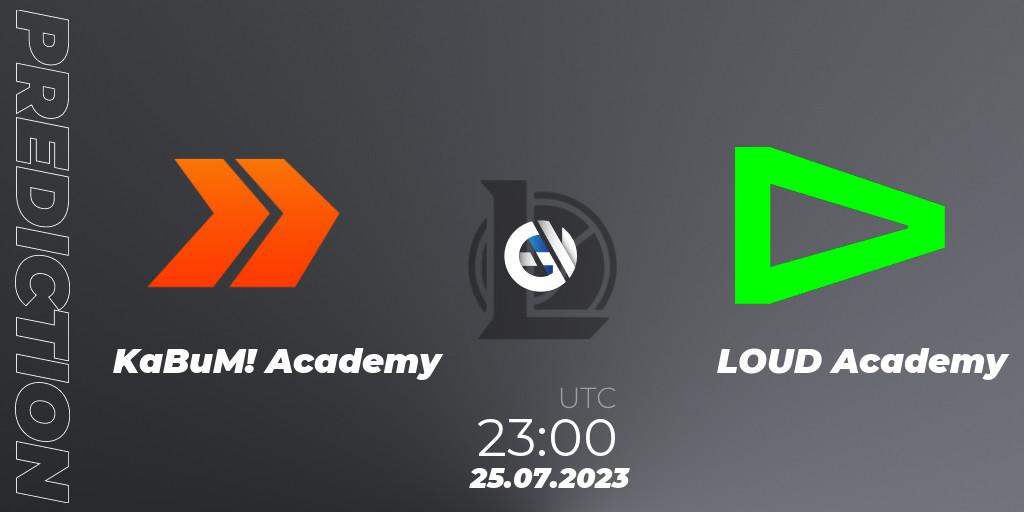 KaBuM! Academy vs LOUD Academy: Betting TIp, Match Prediction. 25.07.2023 at 23:00. LoL, CBLOL Academy Split 2 2023 - Group Stage