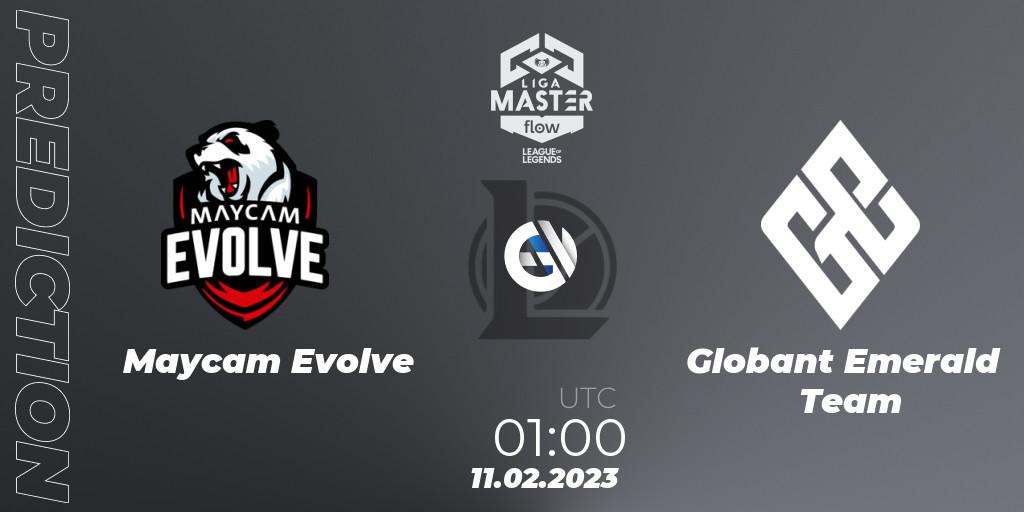 Maycam Evolve vs Globant Emerald Team: Betting TIp, Match Prediction. 11.02.2023 at 01:15. LoL, Liga Master Opening 2023 - Group Stage