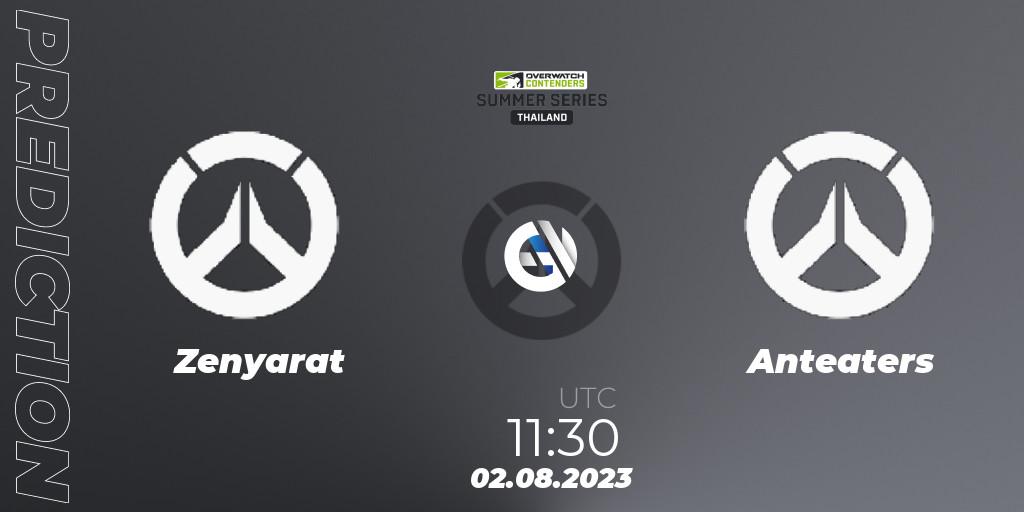 Zenyarat vs Anteaters: Betting TIp, Match Prediction. 02.08.2023 at 12:00. Overwatch, Overwatch Contenders 2023 Summer Series: Thailand