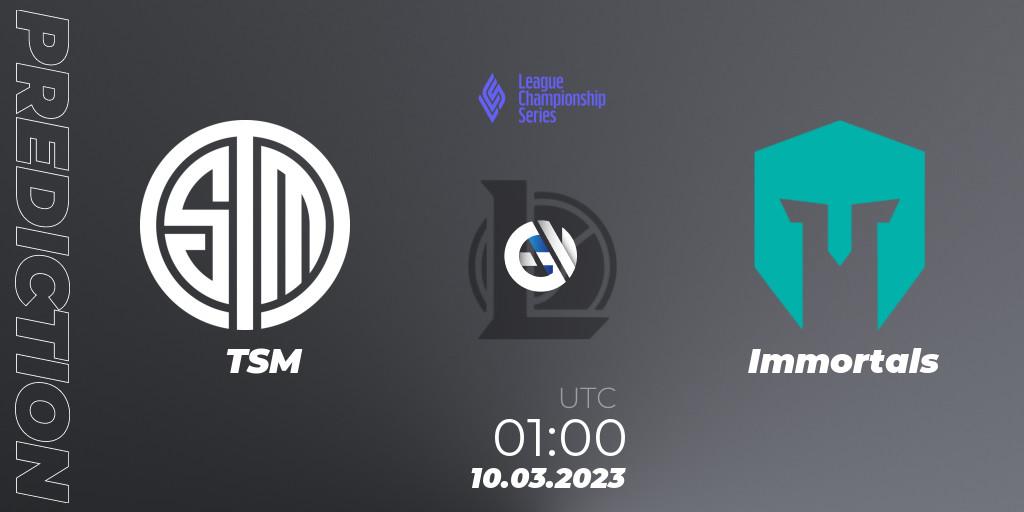 TSM vs Immortals: Betting TIp, Match Prediction. 10.03.23. LoL, LCS Spring 2023 - Group Stage