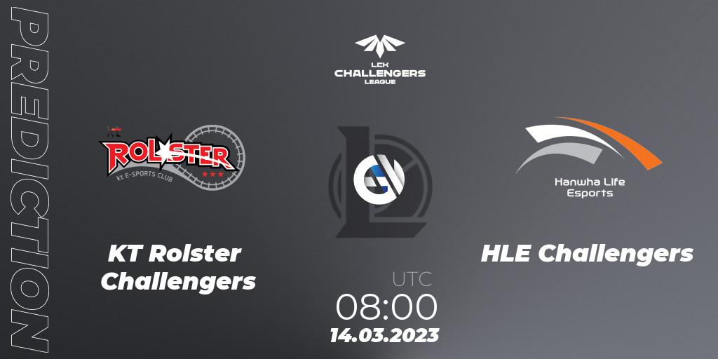KT Rolster Challengers vs HLE Challengers: Betting TIp, Match Prediction. 14.03.2023 at 08:00. LoL, LCK Challengers League 2023 Spring