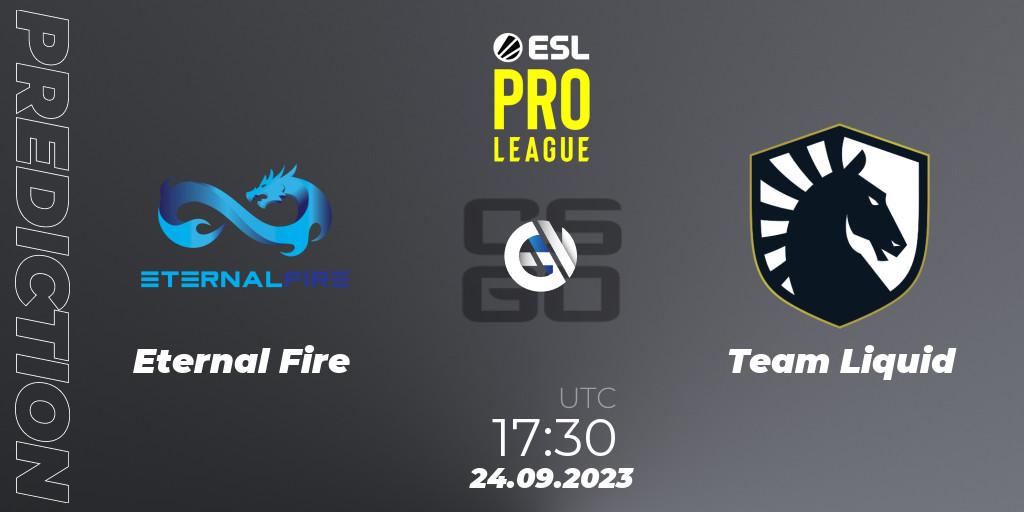 Eternal Fire vs Team Liquid: Betting TIp, Match Prediction. 24.09.2023 at 17:55. Counter-Strike (CS2), ESL Pro League Season 18