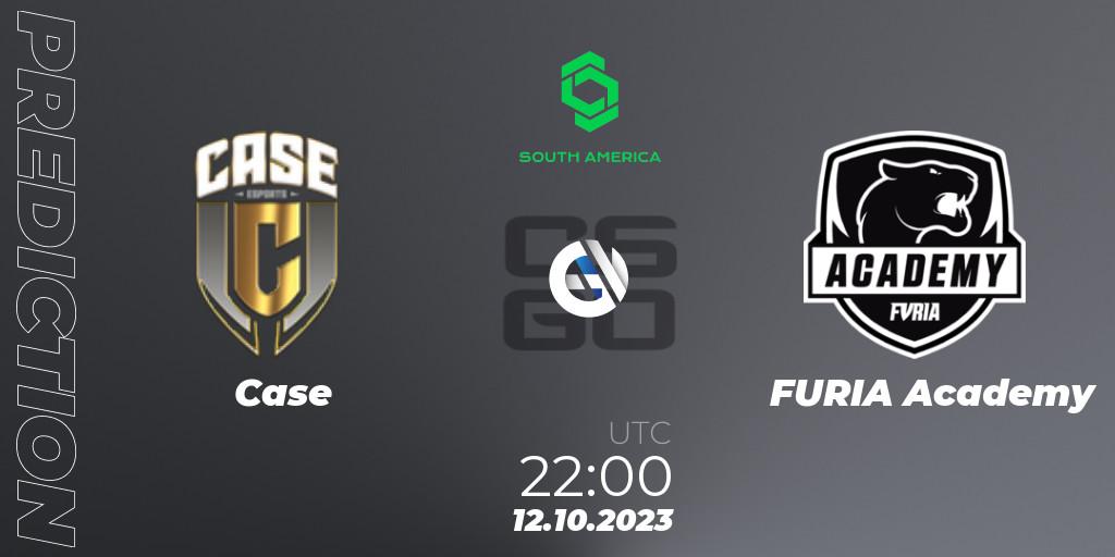 Case vs FURIA Academy: Betting TIp, Match Prediction. 12.10.2023 at 22:50. Counter-Strike (CS2), CCT South America Series #12