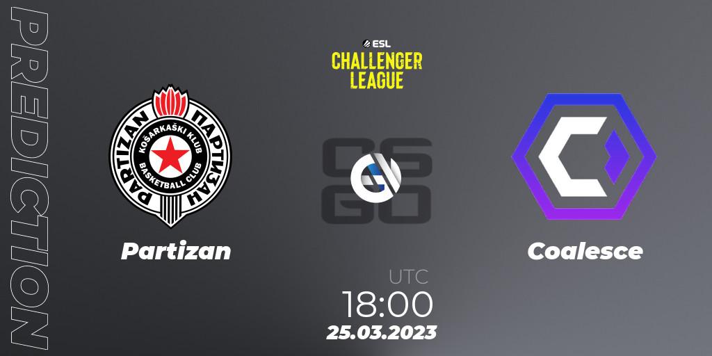 Partizan vs Coalesce: Betting TIp, Match Prediction. 25.03.23. CS2 (CS:GO), ESL Challenger League Season 44 Relegation: Europe