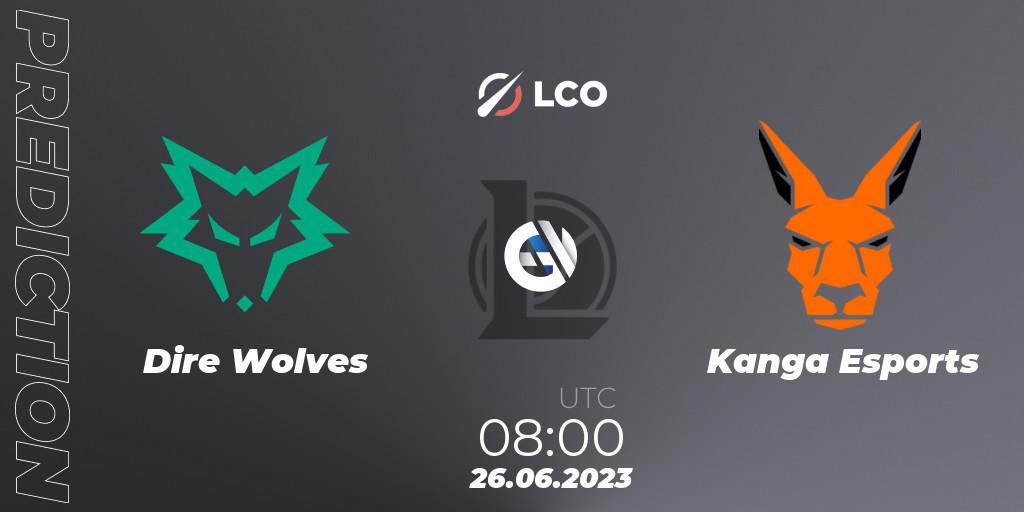 Dire Wolves vs Kanga Esports: Betting TIp, Match Prediction. 26.06.2023 at 08:00. LoL, LCO Split 2 2023 Regular Season