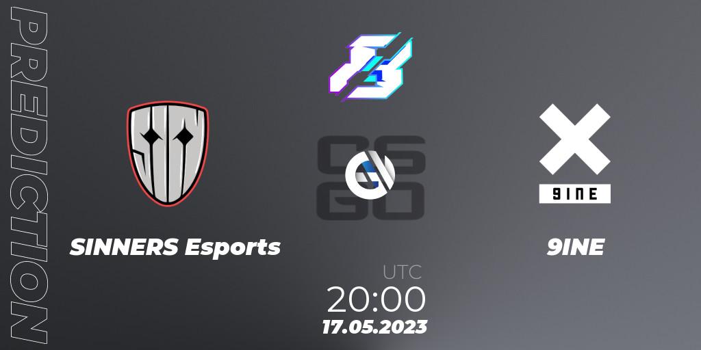 SINNERS Esports vs 9INE: Betting TIp, Match Prediction. 17.05.2023 at 20:00. Counter-Strike (CS2), Gamers8 2023 Europe Open Qualifier 1