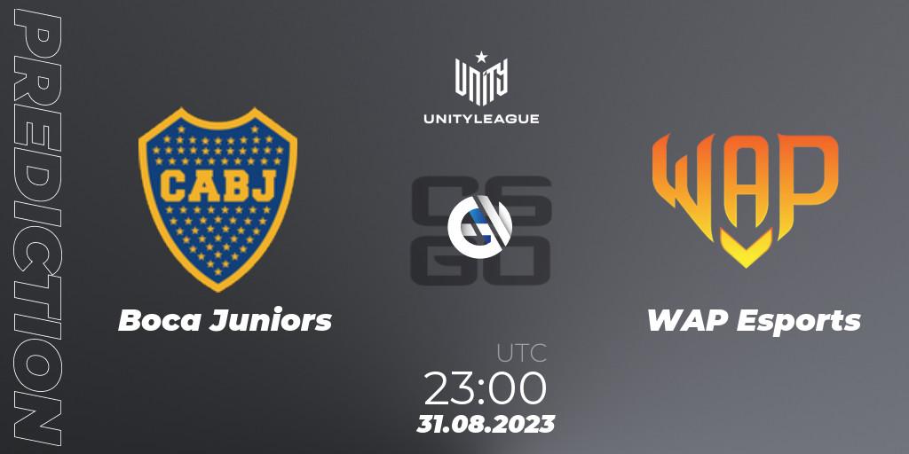 Boca Juniors vs WAP Esports: Betting TIp, Match Prediction. 31.08.2023 at 23:00. Counter-Strike (CS2), LVP Unity League Argentina 2023