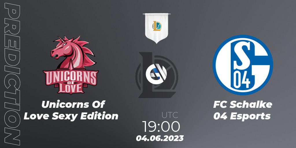 Unicorns Of Love Sexy Edition vs FC Schalke 04 Esports: Betting TIp, Match Prediction. 04.06.23. LoL, Prime League Summer 2023 - Group Stage