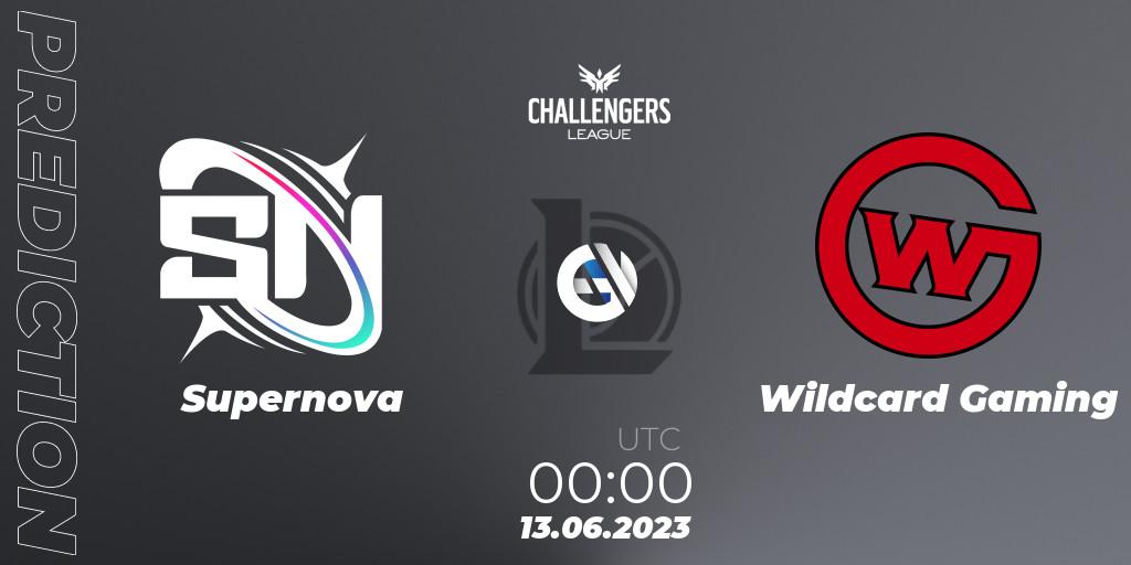 Supernova vs Wildcard Gaming: Betting TIp, Match Prediction. 13.06.2023 at 00:00. LoL, North American Challengers League 2023 Summer - Group Stage