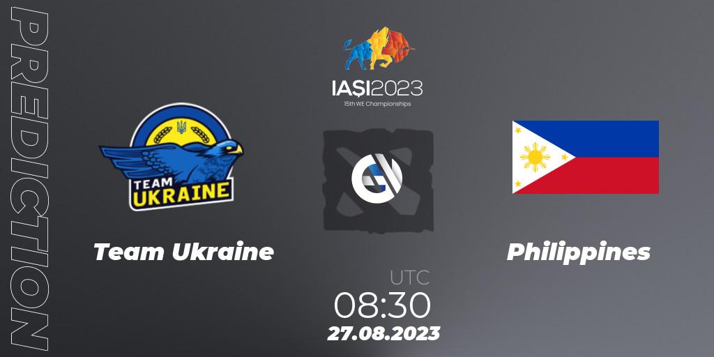 Team Ukraine vs Philippines: Betting TIp, Match Prediction. 27.08.23. Dota 2, IESF World Championship 2023