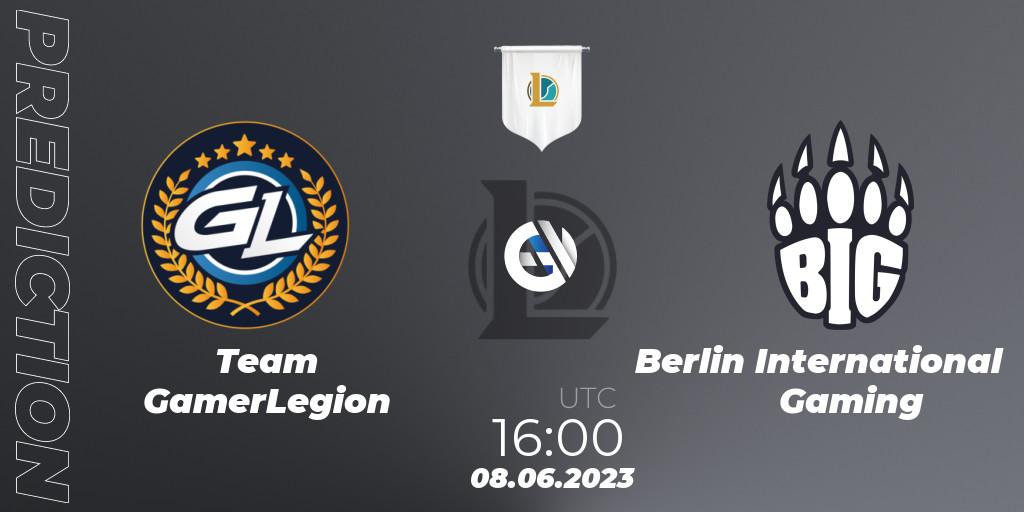 Team GamerLegion vs Berlin International Gaming: Betting TIp, Match Prediction. 08.06.23. LoL, Prime League Summer 2023 - Group Stage