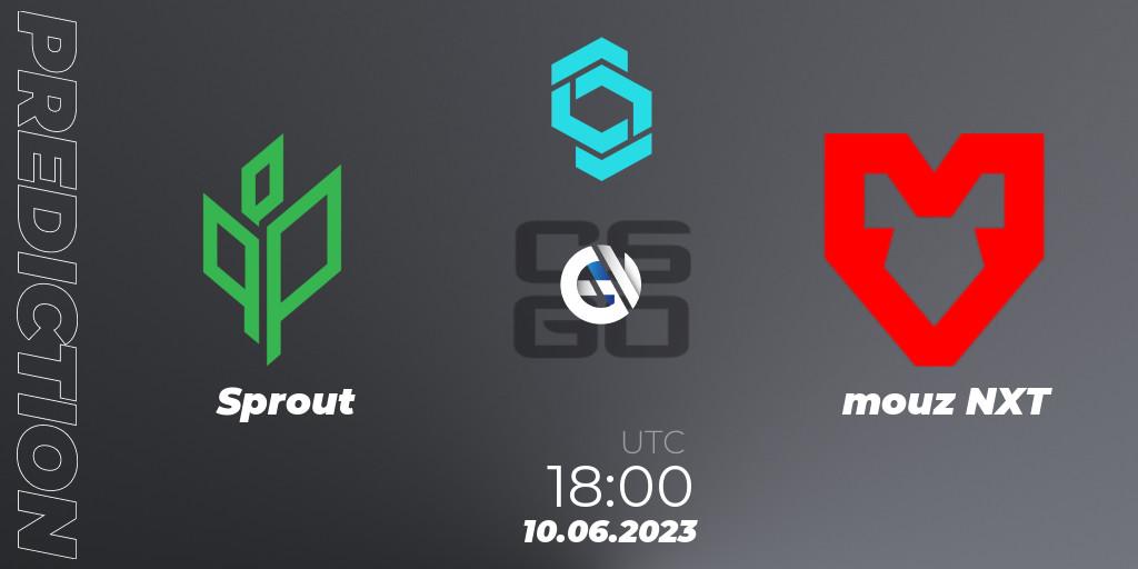 Sprout vs mouz NXT: Betting TIp, Match Prediction. 10.06.2023 at 18:10. Counter-Strike (CS2), CCT North Europe Series 5