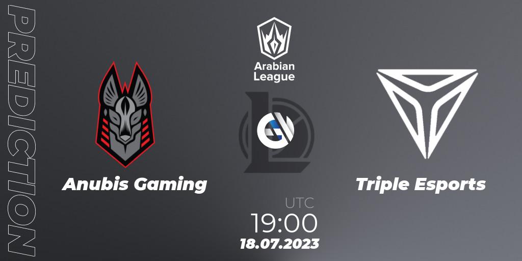 Anubis Gaming vs Triple Esports: Betting TIp, Match Prediction. 18.07.23. LoL, Arabian League Summer 2023 - Group Stage