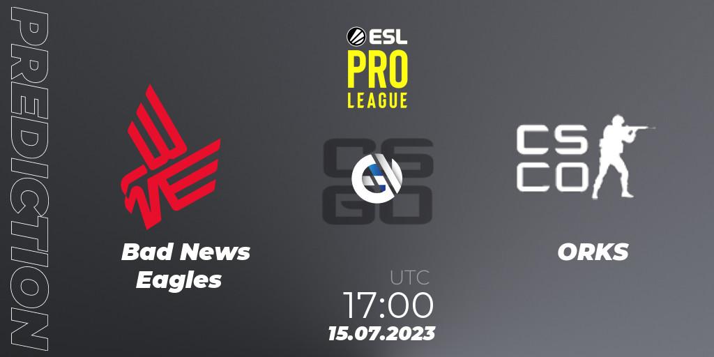 Bad News Eagles vs ORKS (Polish team): Betting TIp, Match Prediction. 15.07.23. CS2 (CS:GO), ESL Pro League Season 18: European Conference
