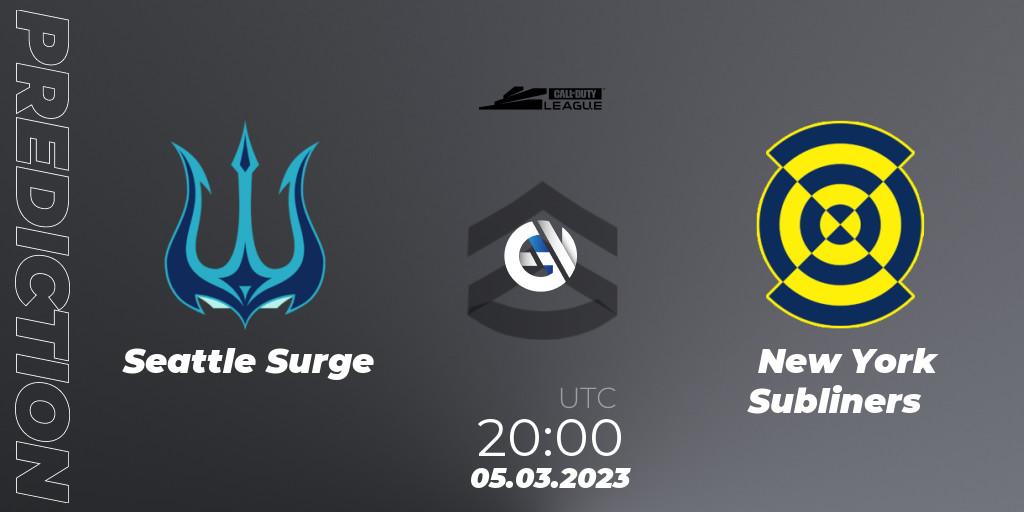 Seattle Surge vs New York Subliners: Betting TIp, Match Prediction. 05.03.2023 at 20:00. Call of Duty, Call of Duty League 2023: Stage 3 Major Qualifiers