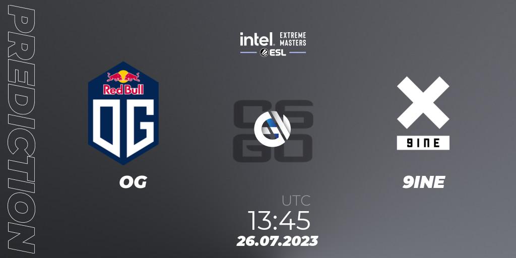 OG vs 9INE: Betting TIp, Match Prediction. 26.07.2023 at 14:15. Counter-Strike (CS2), IEM Cologne 2023 - Play-In