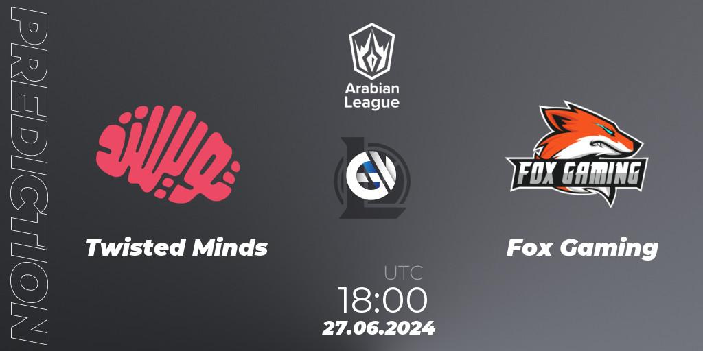 Twisted Minds vs Fox Gaming: Betting TIp, Match Prediction. 26.06.2024 at 21:00. LoL, Arabian League Summer 2024