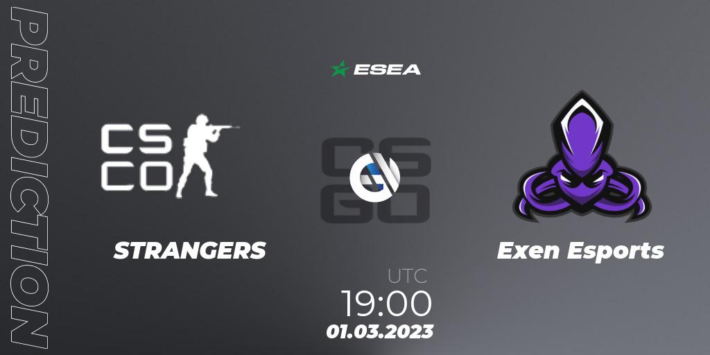 STRANGERS vs Exen Esports: Betting TIp, Match Prediction. 04.03.2023 at 19:00. Counter-Strike (CS2), ESEA Season 44: Advanced Division - Europe