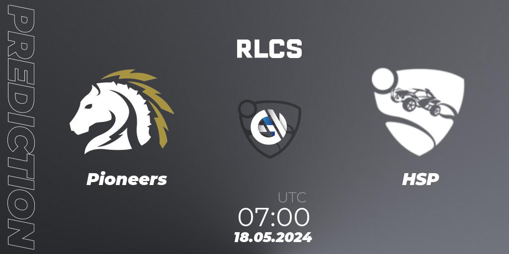 Pioneers vs HSP: Betting TIp, Match Prediction. 18.05.2024 at 07:00. Rocket League, RLCS 2024 - Major 2: OCE Open Qualifier 5