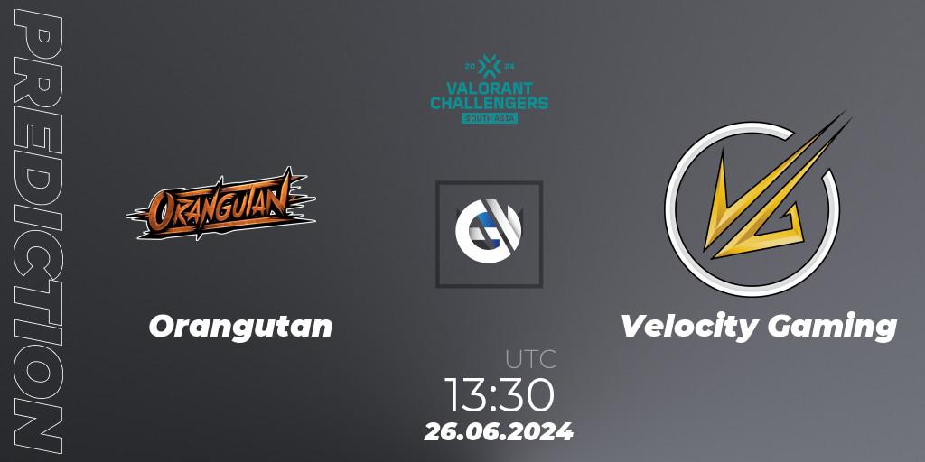 Orangutan vs Velocity Gaming: Betting TIp, Match Prediction. 26.06.2024 at 13:30. VALORANT, VALORANT Challengers 2024: South Asia - Split 2