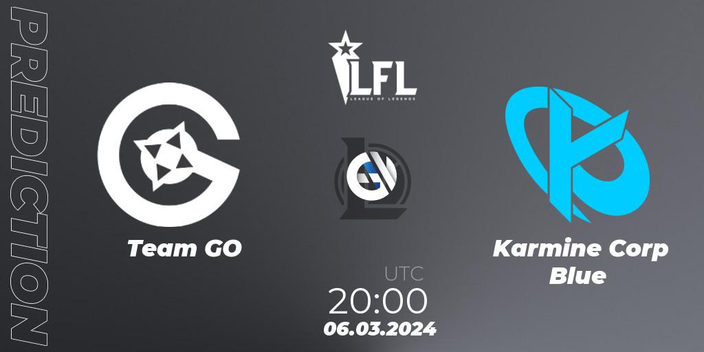 Team GO vs Karmine Corp Blue: Betting TIp, Match Prediction. 06.03.24. LoL, LFL Spring 2024