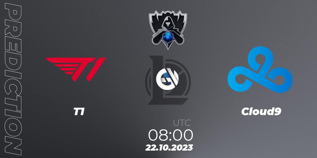 T1 vs Cloud9: Betting TIp, Match Prediction. 22.10.23. LoL, Worlds 2023 LoL - Group Stage