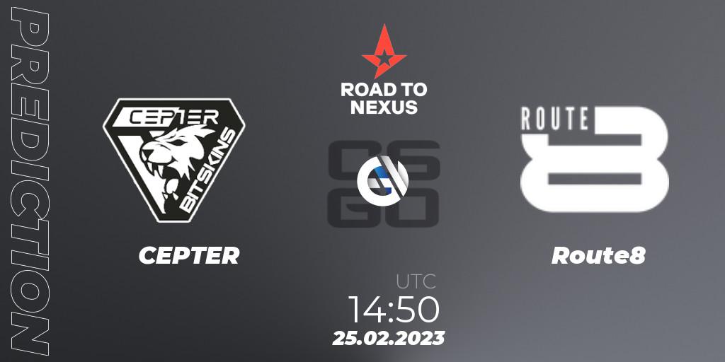 Alpha Gaming vs Route8: Betting TIp, Match Prediction. 25.02.2023 at 14:55. Counter-Strike (CS2), Road to Nexus