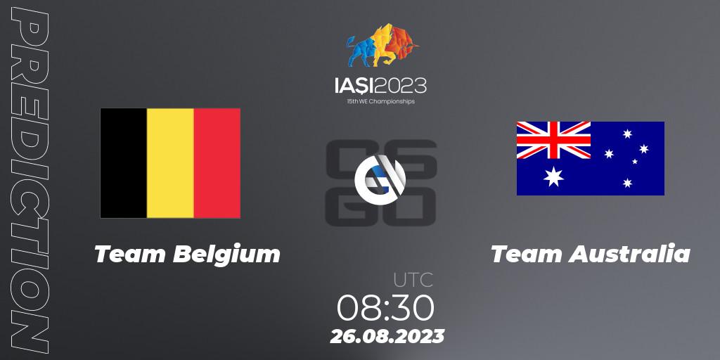 Team Belgium vs Team Australia: Betting TIp, Match Prediction. 26.08.23. CS2 (CS:GO), IESF World Esports Championship 2023