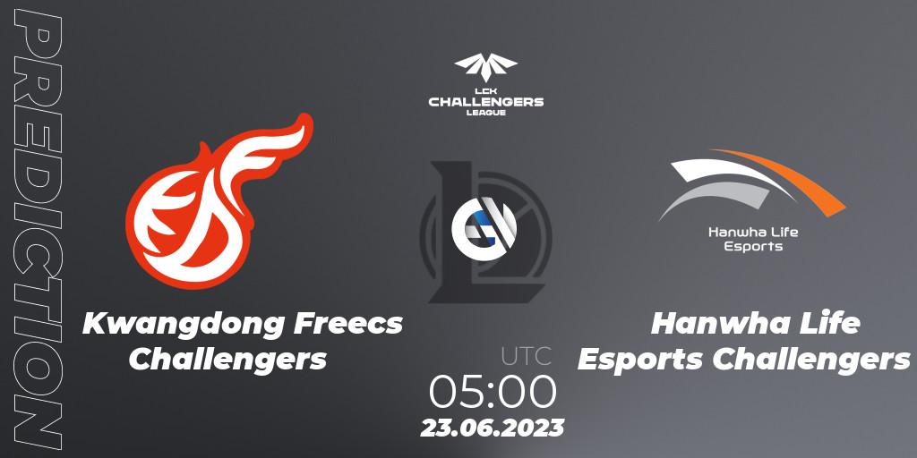 Kwangdong Freecs Challengers vs Hanwha Life Esports Challengers: Betting TIp, Match Prediction. 23.06.23. LoL, LCK Challengers League 2023 Summer - Group Stage