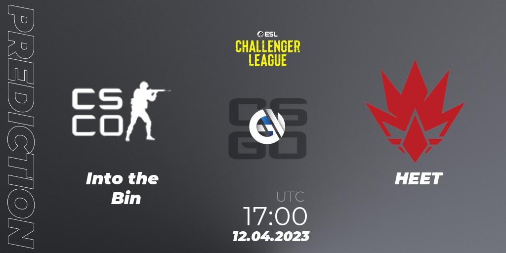 Into the Bin vs HEET: Betting TIp, Match Prediction. 17.04.23. CS2 (CS:GO), ESL Challenger League Season 45: Europe