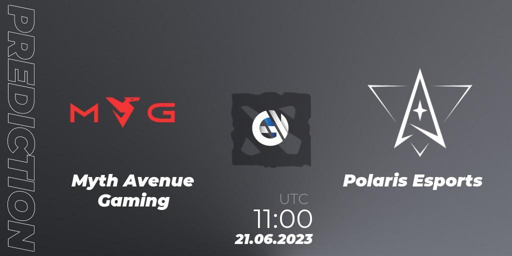 Myth Avenue Gaming vs Polaris Esports: Betting TIp, Match Prediction. 21.06.23. Dota 2, 1XPLORE Asia #1