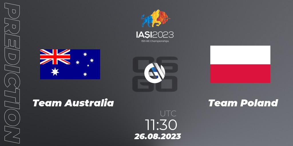 Team Australia vs Team Poland: Betting TIp, Match Prediction. 26.08.2023 at 21:30. Counter-Strike (CS2), IESF World Esports Championship 2023