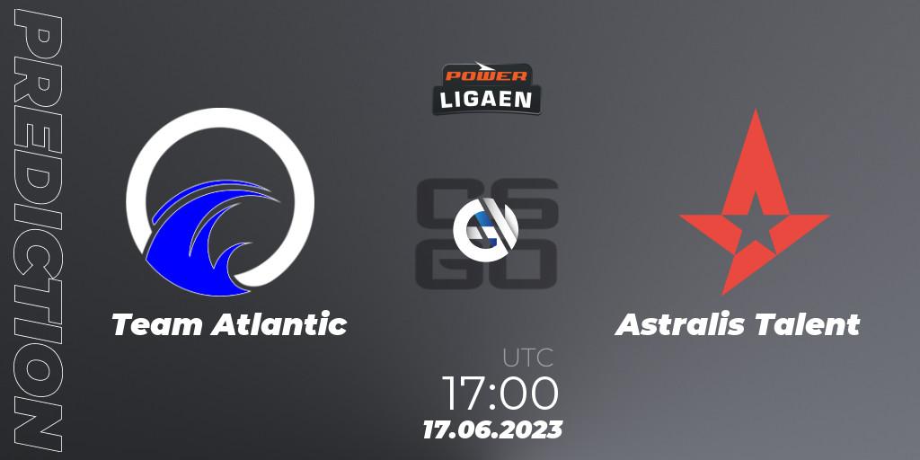 Team Atlantic vs Astralis Talent: Betting TIp, Match Prediction. 17.06.2023 at 16:30. Counter-Strike (CS2), Dust2.dk Ligaen Season 23
