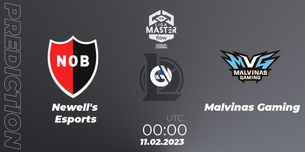 Newell's Esports vs Malvinas Gaming: Betting TIp, Match Prediction. 11.02.2023 at 00:00. LoL, Liga Master Opening 2023 - Group Stage